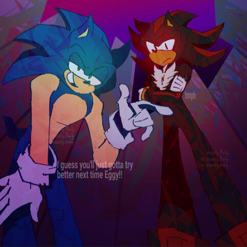 Sonic and Shadow bested Eggman
